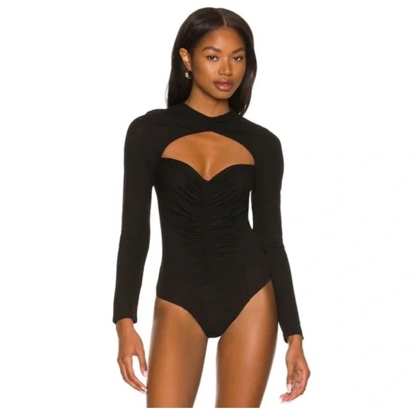 ASTR the Label Cristen Bodysuit in Black long sleeve size XS NWOT - Picture 2 of 15
